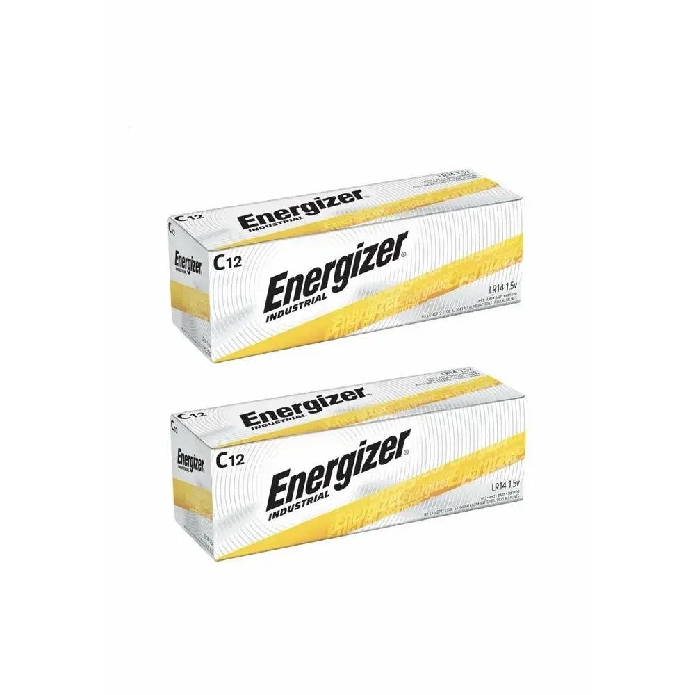 24 Energizer Industrial C Alkaline Batteries (EN93, LR14) EXP. DATE 12/2035